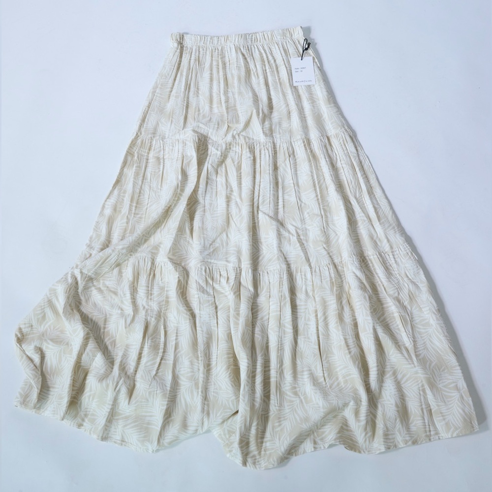 Japna Cream Maxi Skirt